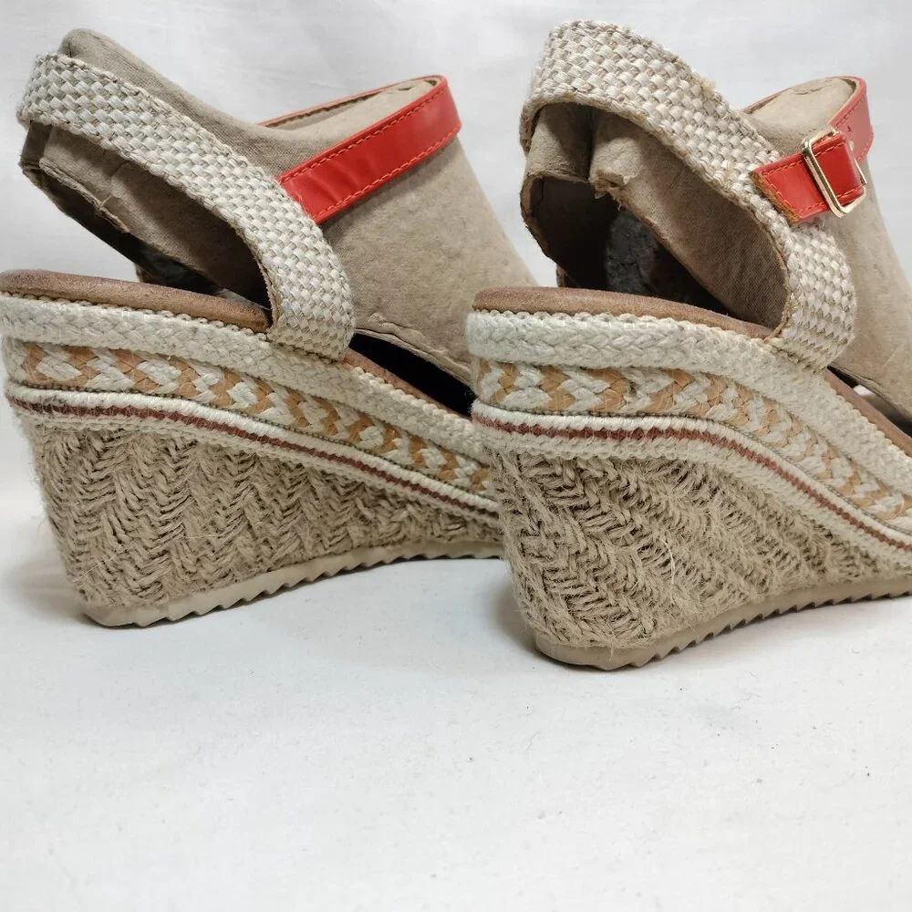GC Espadrille Platform Wedge‎ Sandals (Boho Orange)